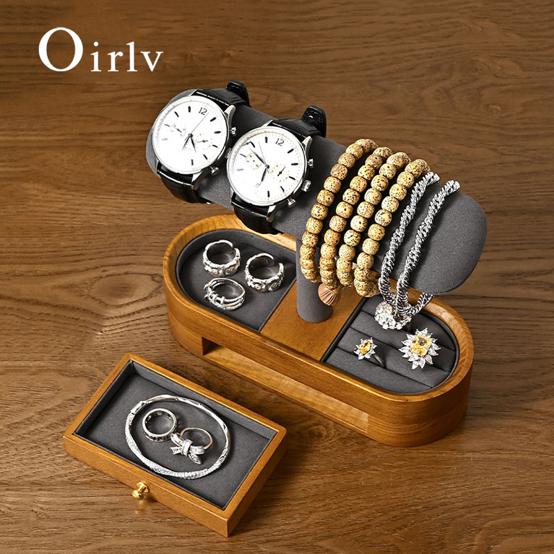 Jewellery Watch - Oirlv Solid Wood Watch Organizer Shelf