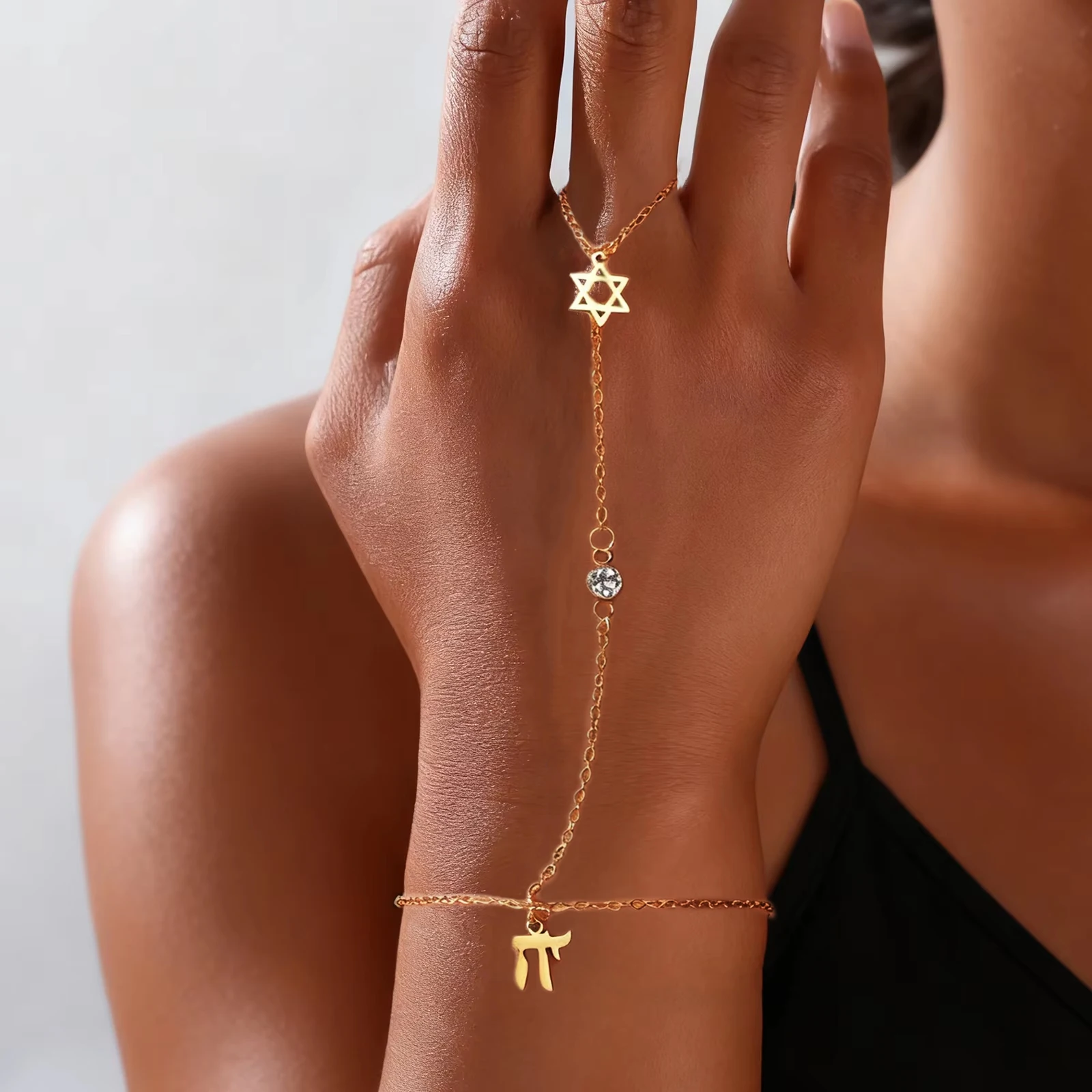 Jewelry & Watches Vitopoulos - Jewish Star of David Hebrew Letter