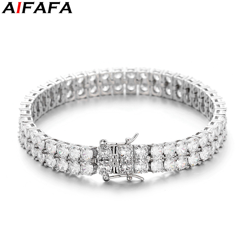 Tennis Bracelet Cubic - 2 Row Tennis Chains Bracelet Hip