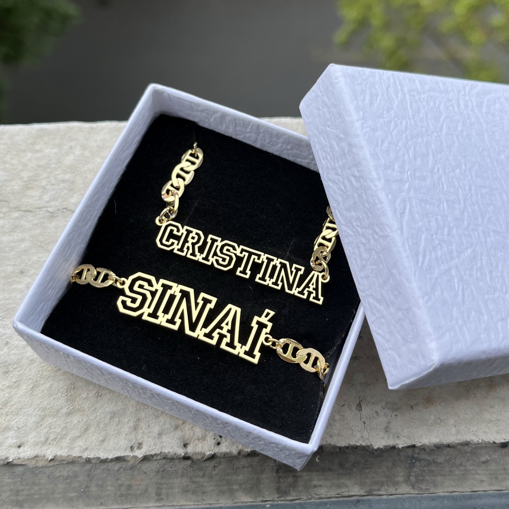 Hip Hop Chain Necklace - DUOYING Custom Name Hollow Necklace Hip-Hop