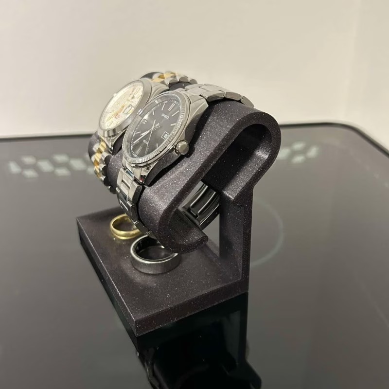Jewelry Like Watches - Dual Watch Jewelry Display Stand,Brushed Tabletop