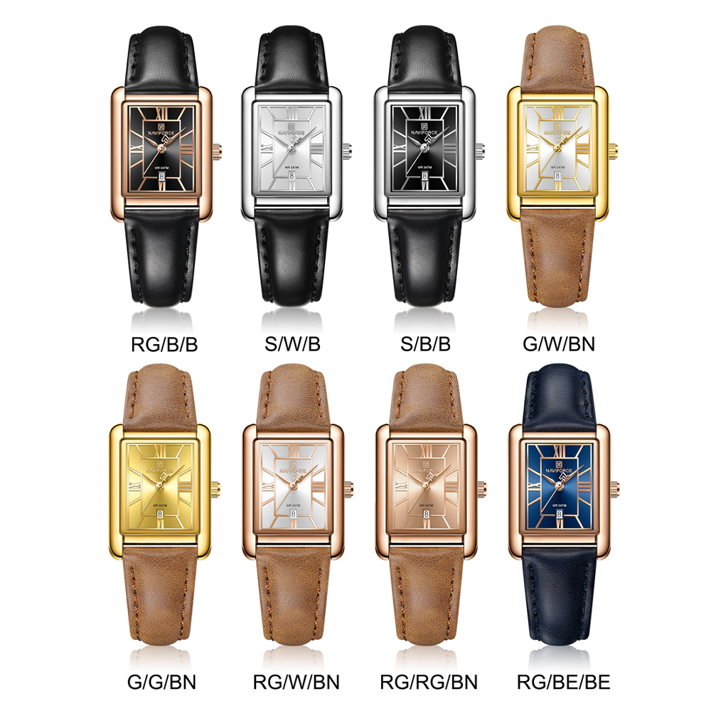 NAVIFORCE Women's Elegant Rect - Jewelry Like Watches 评论和价格