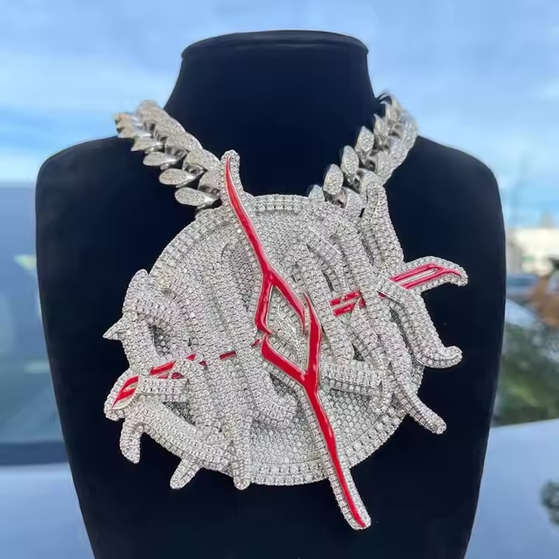 Custom White Gold Plating Ster - Hip Hop Chain Necklace 评论和价格