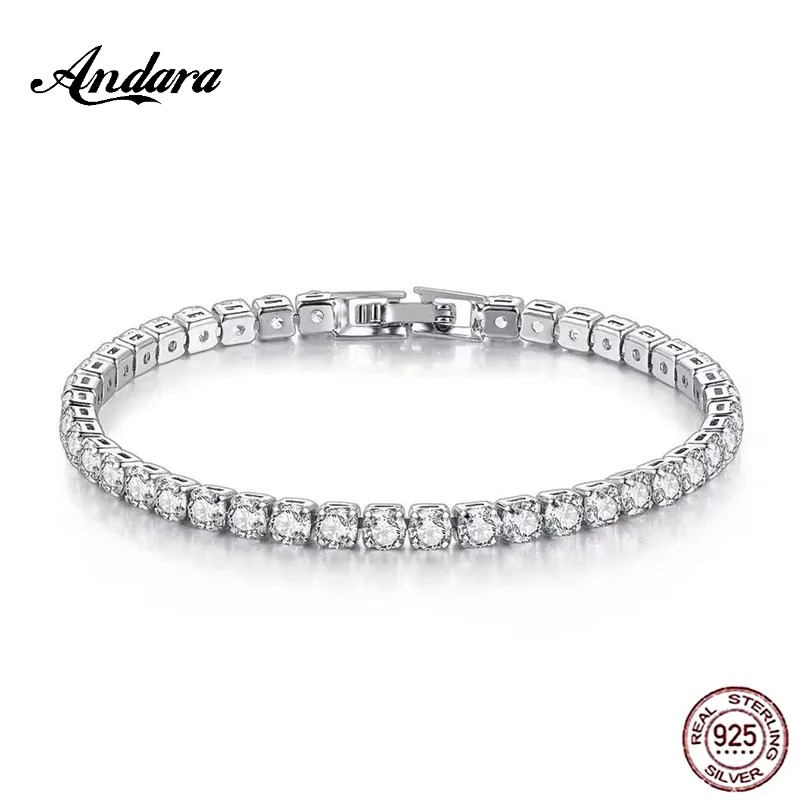 925 Sterling Silver Rose Gold  - Tennis Bracelet Cubic 评论和价格