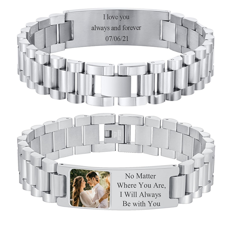 Custom Picture Text Bracelet W - Jewelry Like Watches 评论和价格