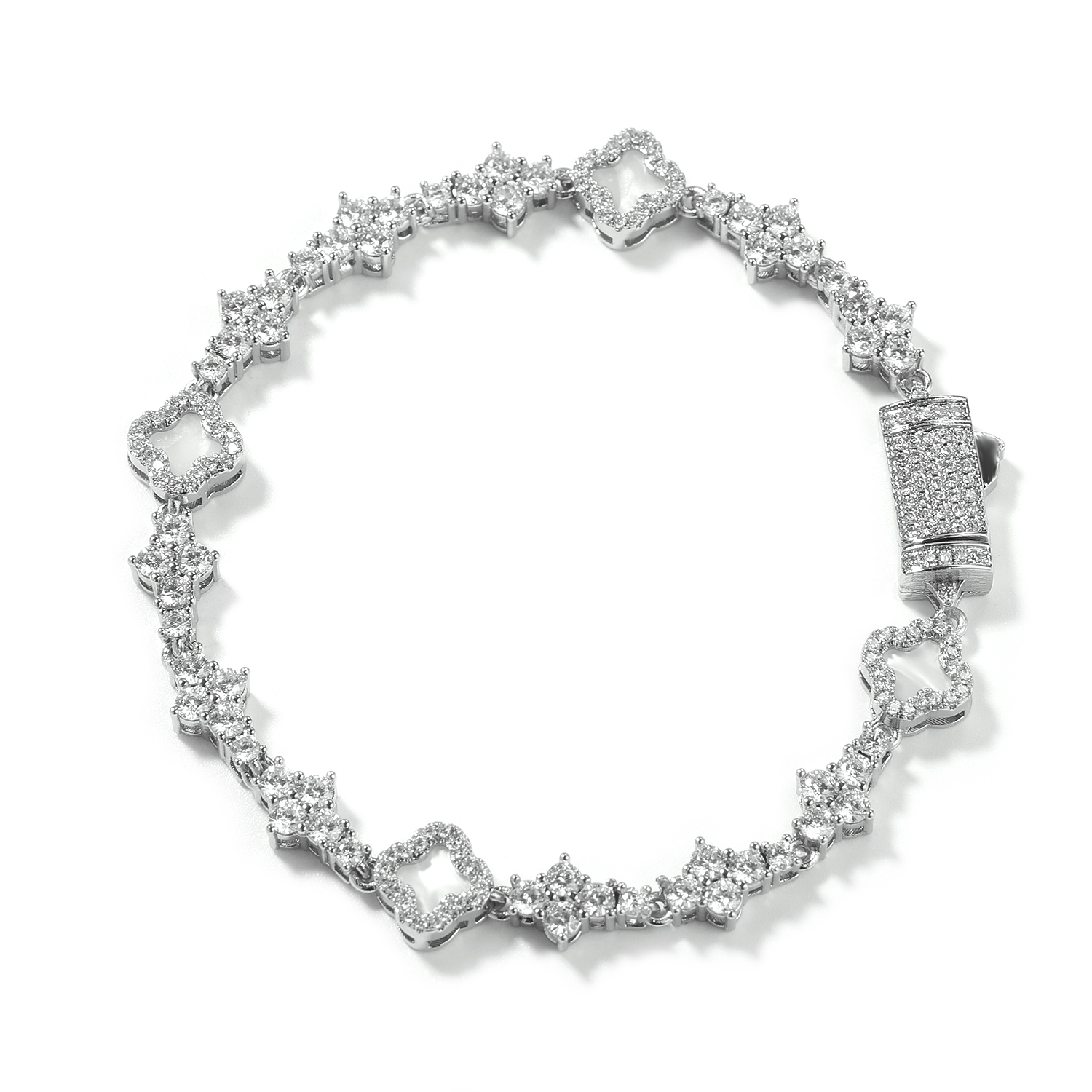 TBTK Clover Charm Bracelet Hon - Tennis Bracelet Cubic 评论和价格
