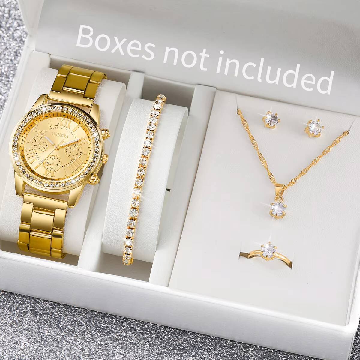 6PCS/Set Fashion Rhinestone Wo - Jewelry Like Watches 评论和价格