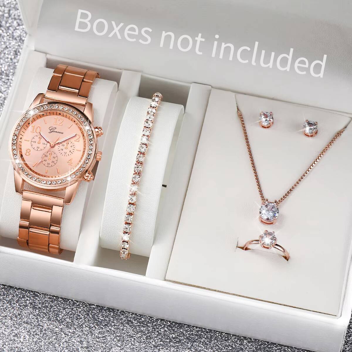 6PCS/Set Fashion Rhinestone Wo - Jewelry Like Watches 评论和价格