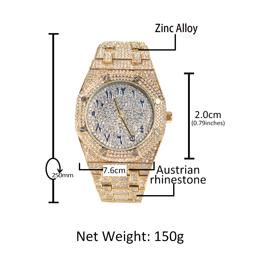THE BLING KING Arabic Numerals - King'S Jewelry Watches 评论和价格
