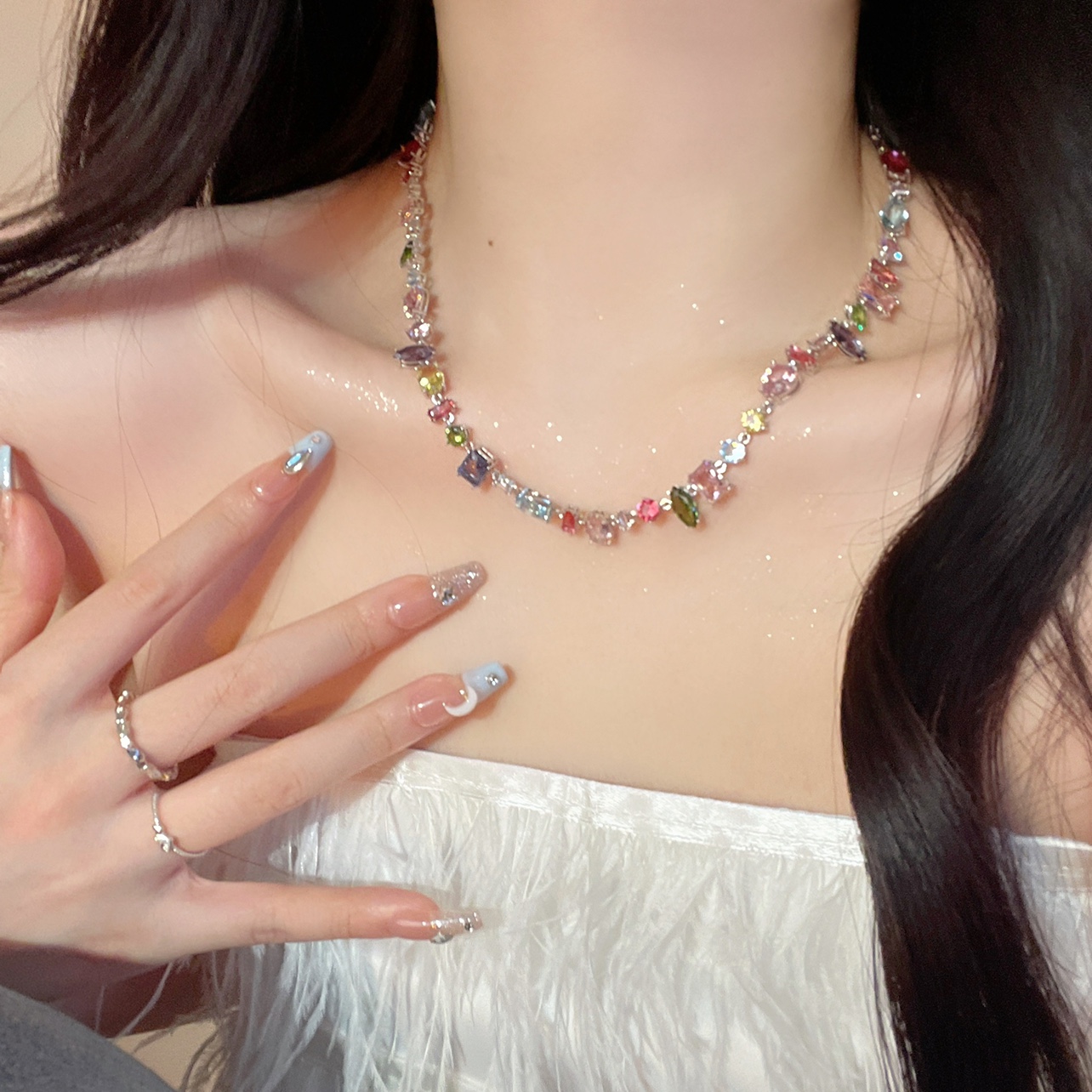 UWIN Zircon Beads Tennis Chain - Tennis Bracelet Cubic 评论和价格
