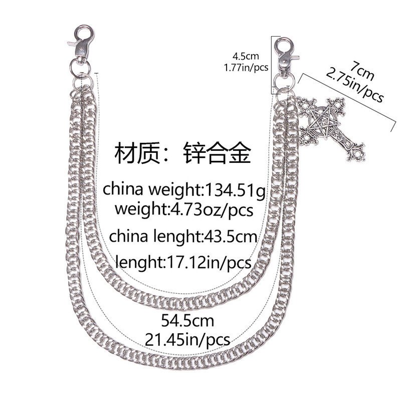 Fashion Punk Metal Pants Chain - Hip Hop Chain Necklace 评论和价格