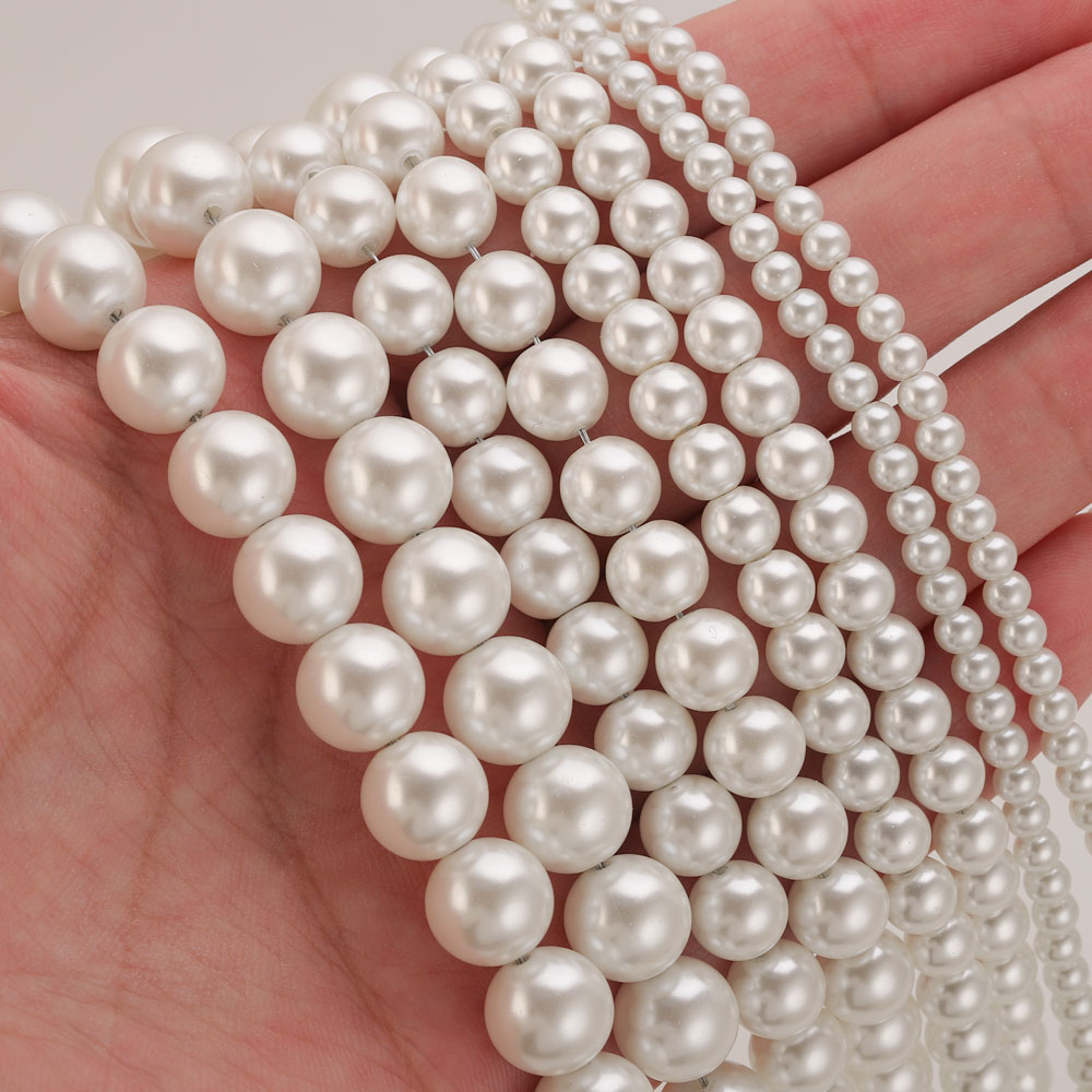 100pcs 4/6/8/10mm High Quality - Pearl Necklace 评论和价格
