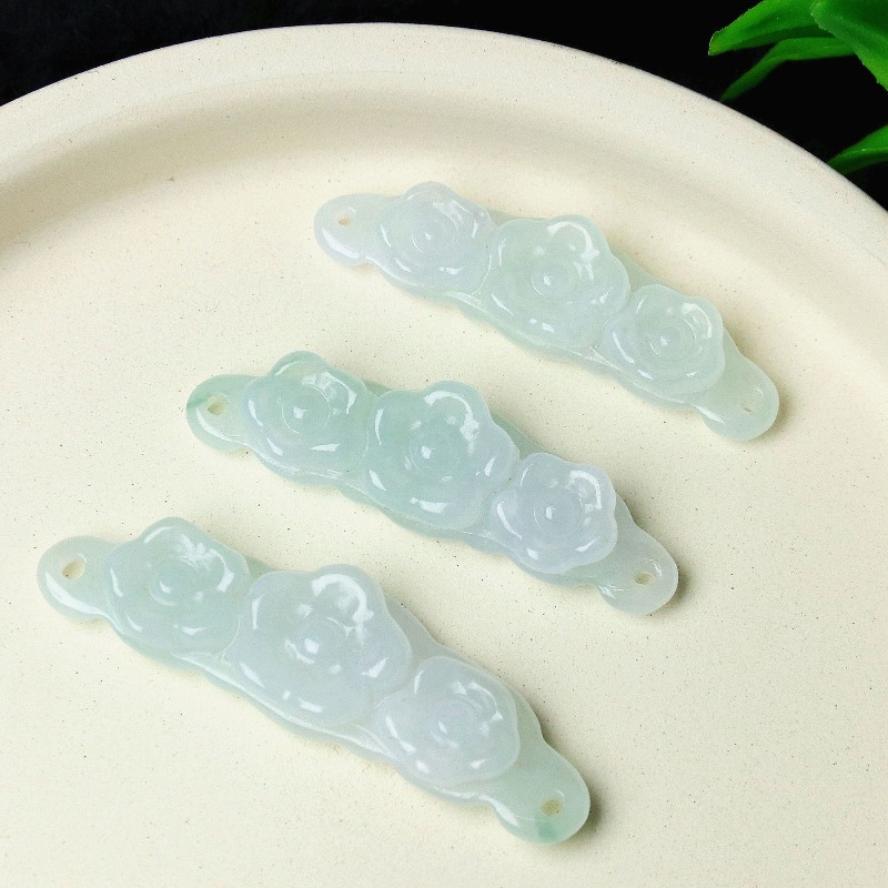 1pc Natural Jadeite Emerald Fl - Jewelry & Watches Vitopoulos 评论和价格
