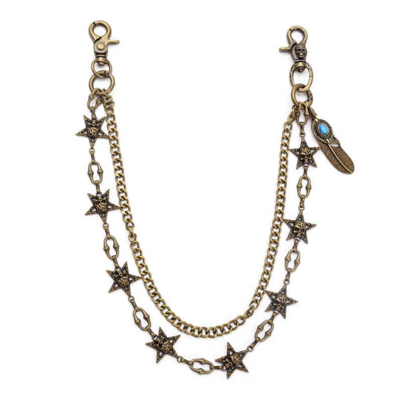 Hip Hop Punk Rock Metal Pants  - Hip Hop Chain Necklace 评论和价格