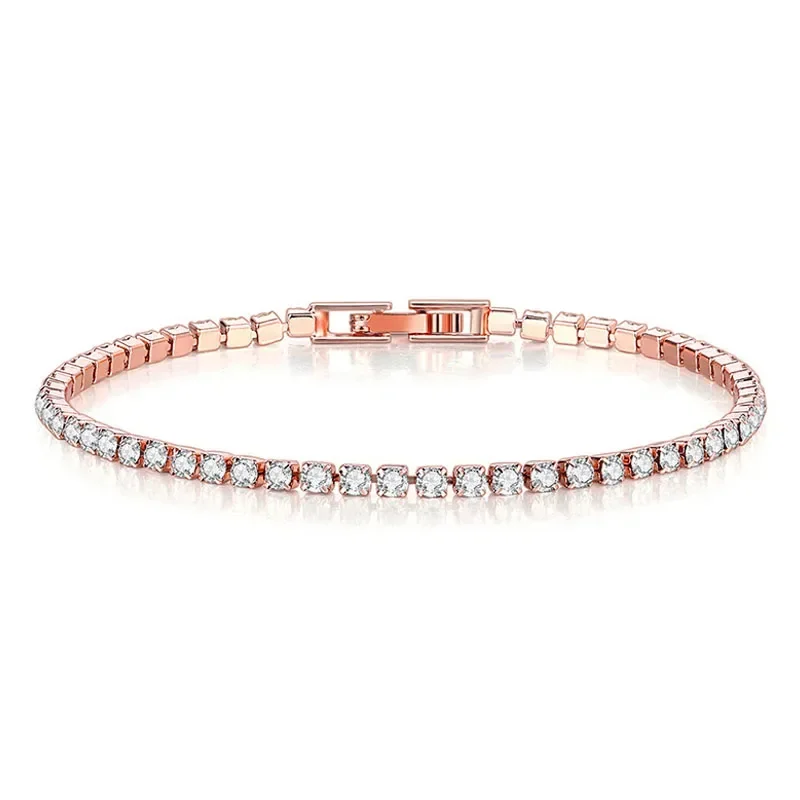 Hip hop 925 sterling silver cu - Tennis Bracelet Cubic 评论和价格