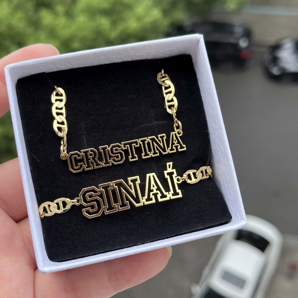 DUOYING Custom Name Hollow Nec - Hip Hop Chain Necklace 评论和价格