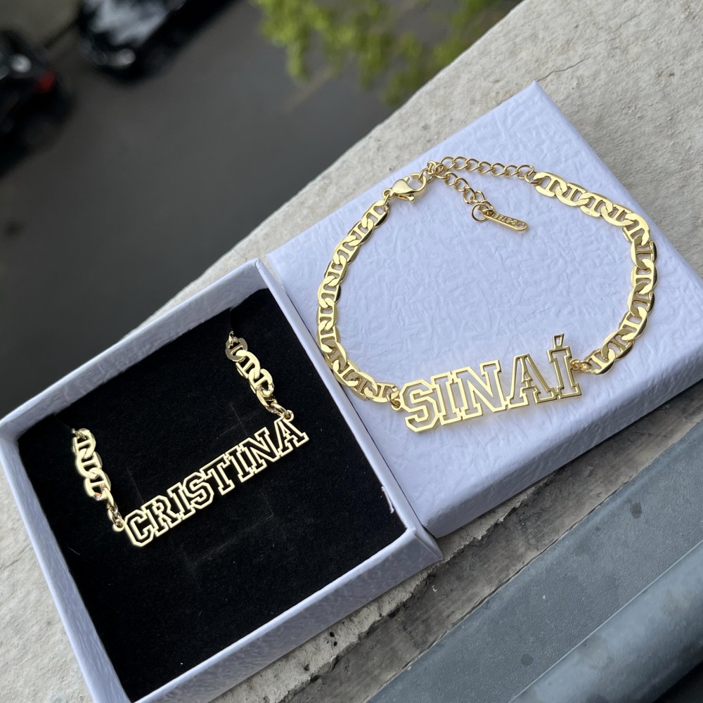 DUOYING Custom Name Hollow Nec - Hip Hop Chain Necklace 评论和价格