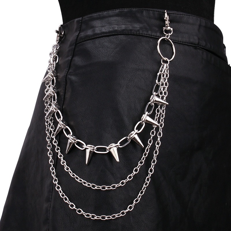 Hip Hop Punk Rock Metal Pants  - Hip Hop Chain Necklace 评论和价格