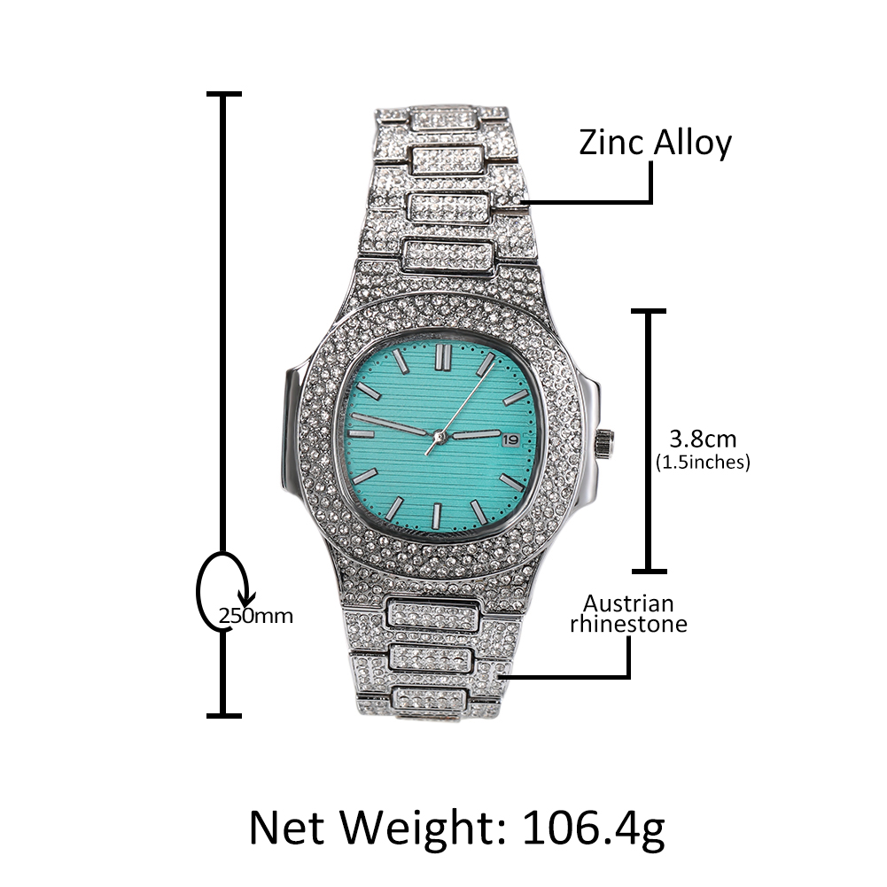 THE BLING KING Tiffani Blue Wo - King'S Jewelry Watches 评论和价格