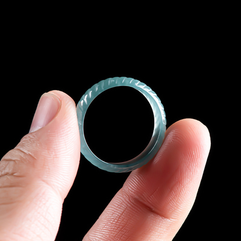 Blue Real Burmese Jadeite Ring - Jewelry & Watches Vitopoulos 评论和价格