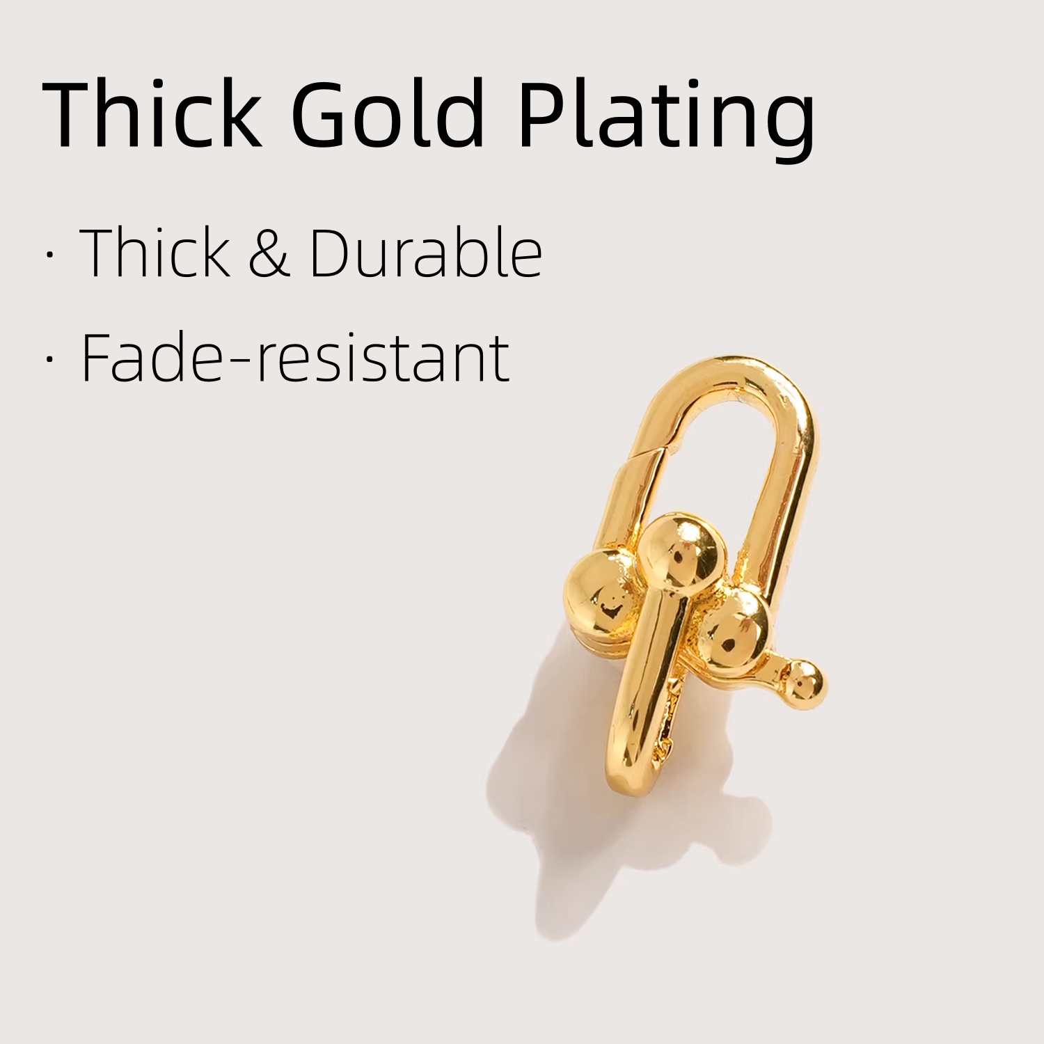18K Gold Plated Press Clasp, D - Pearl Necklace 评论和价格