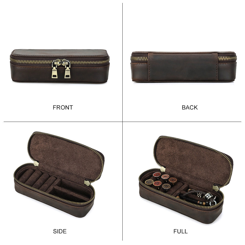 Vintage Genuine Leather Portab - Jewelry Or Watches 评论和价格