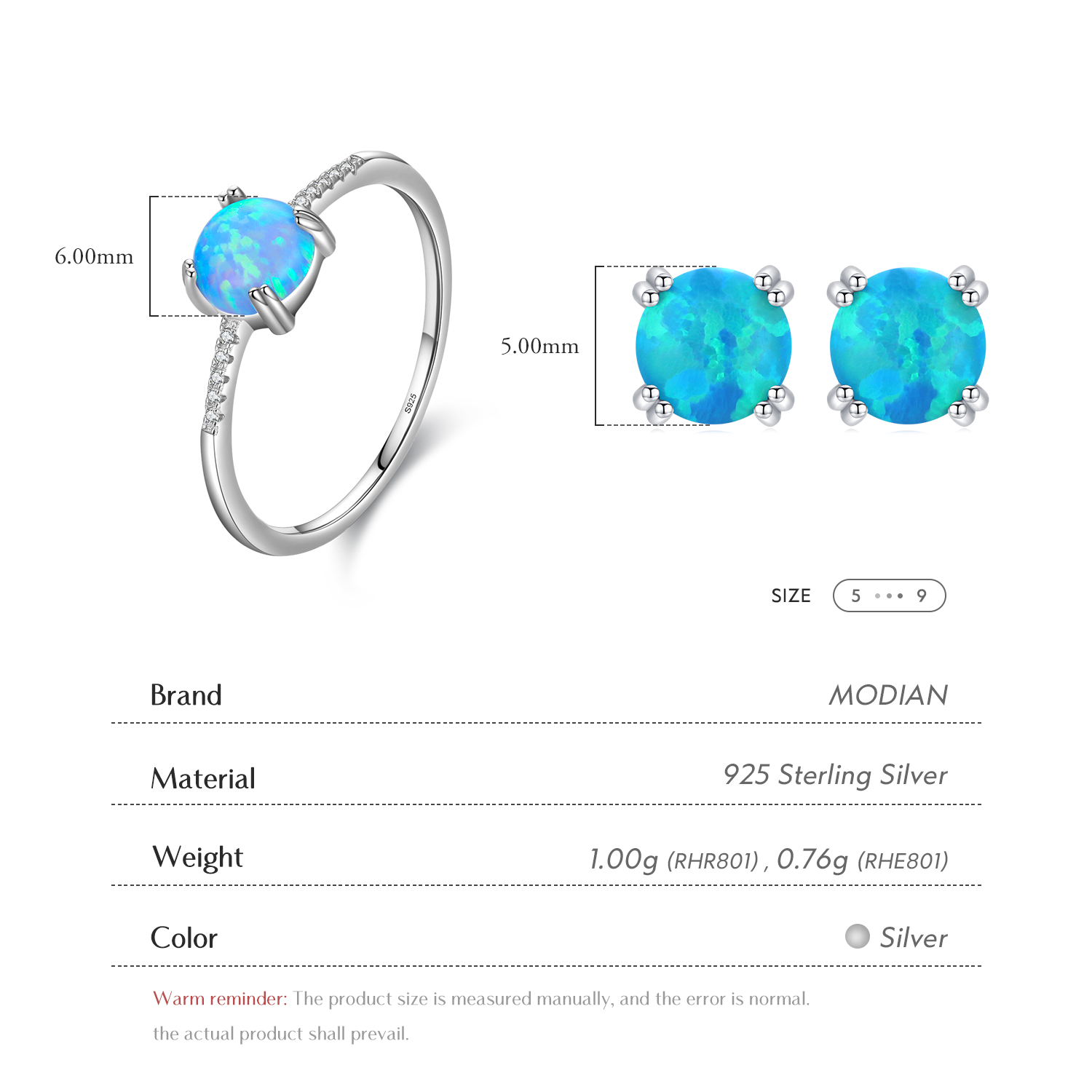 MODIAN Natural Opals Series Je - Opal Earrings Dangle 评论和价格