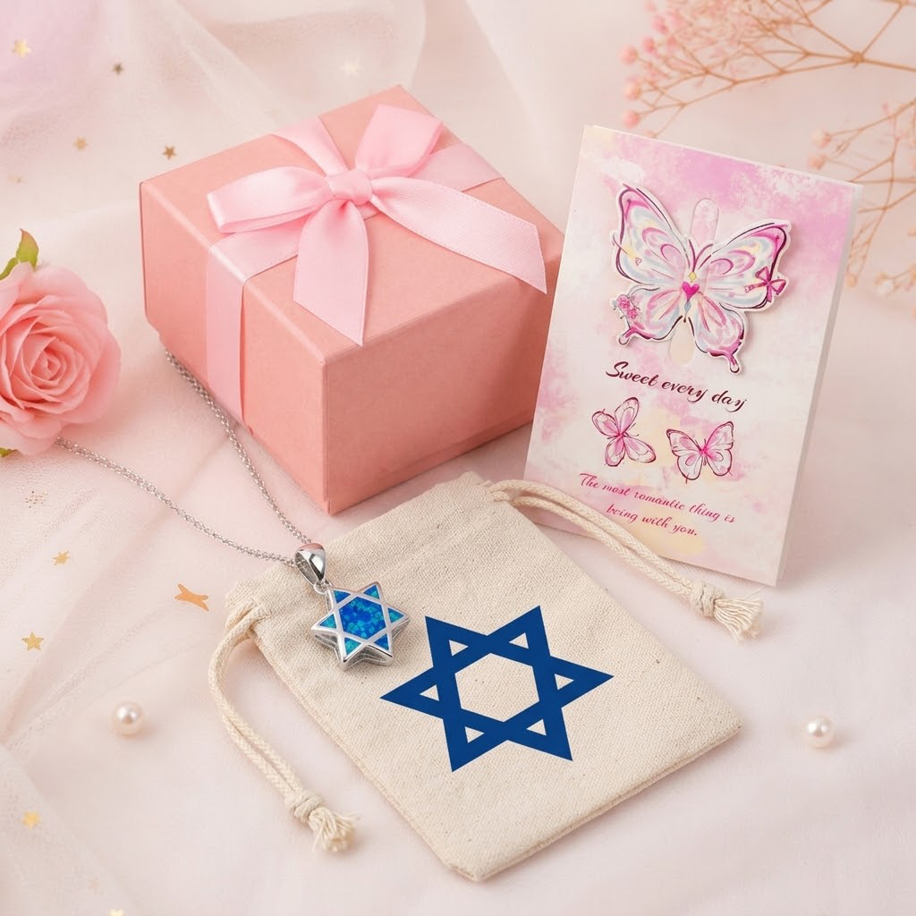 Star of David Opal Pendant Nec - Jewelry & Watches Vitopoulos 评论和价格