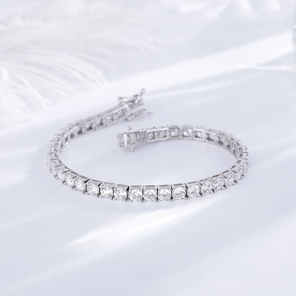 YLMyself 925 Silver Tennis Bra - Tennis Bracelet Cubic 评论和价格