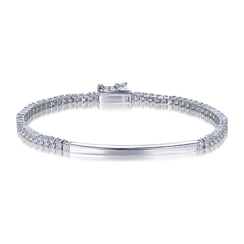 TKJ 925 Silver Stacked Tennis  - Tennis Bracelet Cubic 评论和价格
