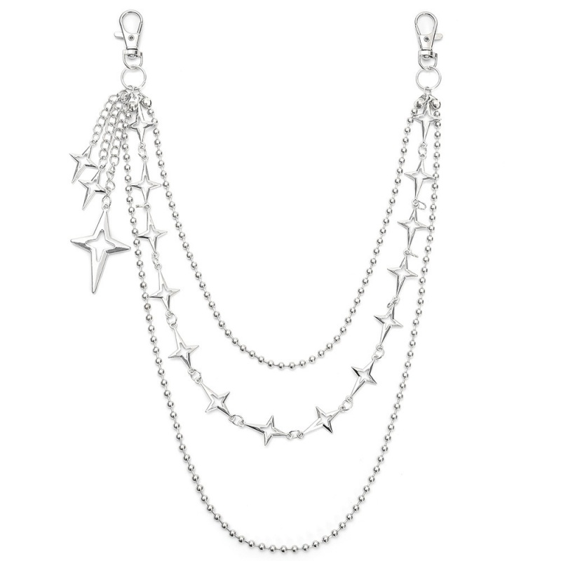 Women Punk Hip Hop Multilayer  - Hip Hop Chain Necklace 评论和价格