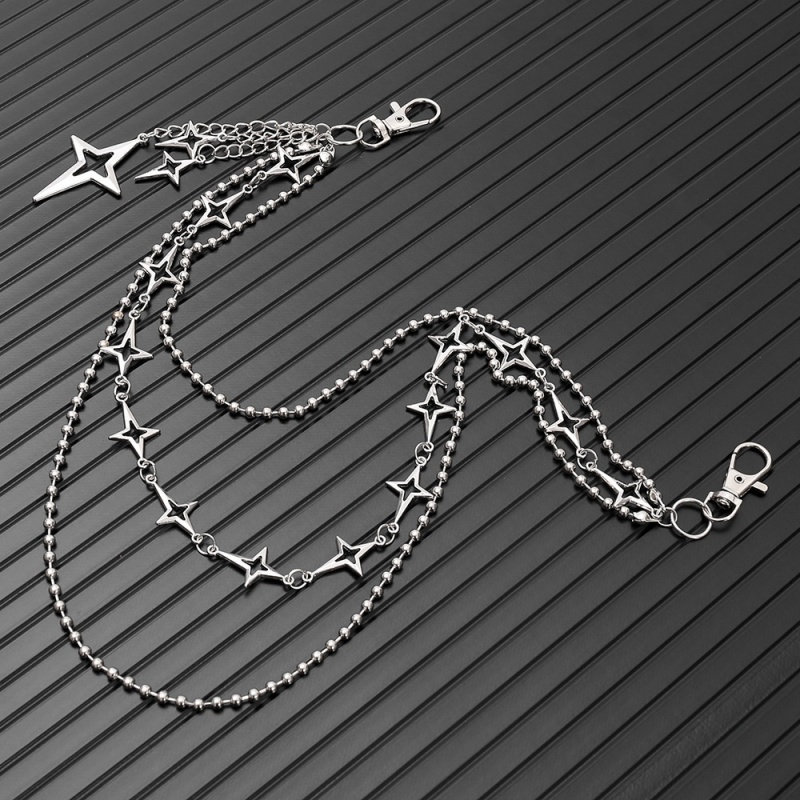 Women Punk Hip Hop Multilayer  - Hip Hop Chain Necklace 评论和价格