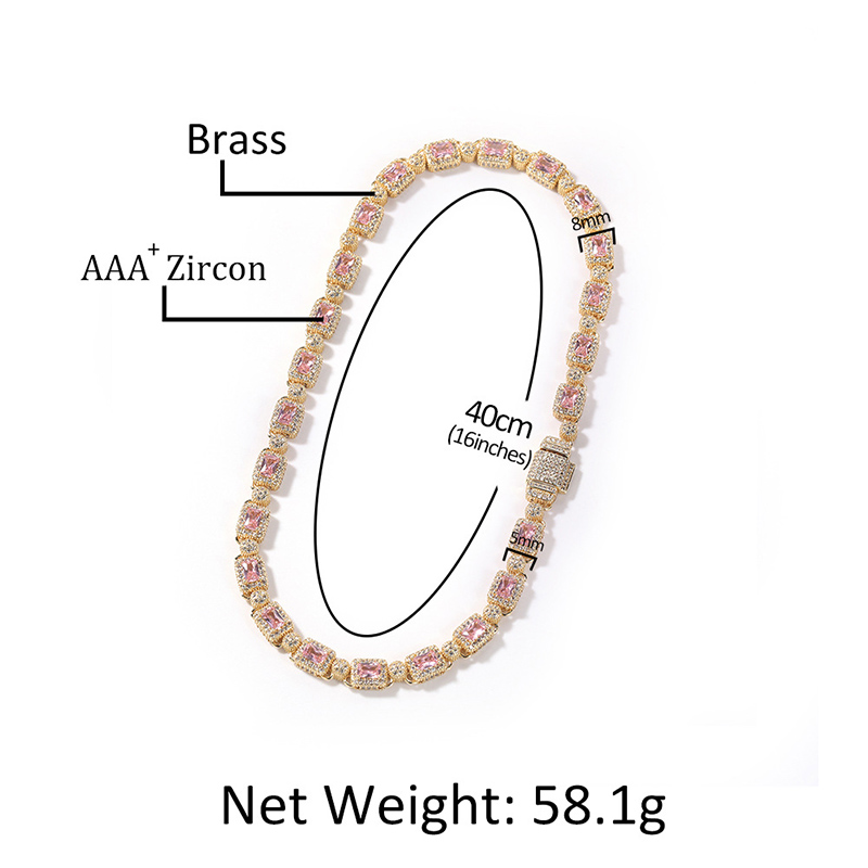 Hip Hop 5A+ CZ Stone Bling Ice - Tennis Bracelet Cubic 评论和价格