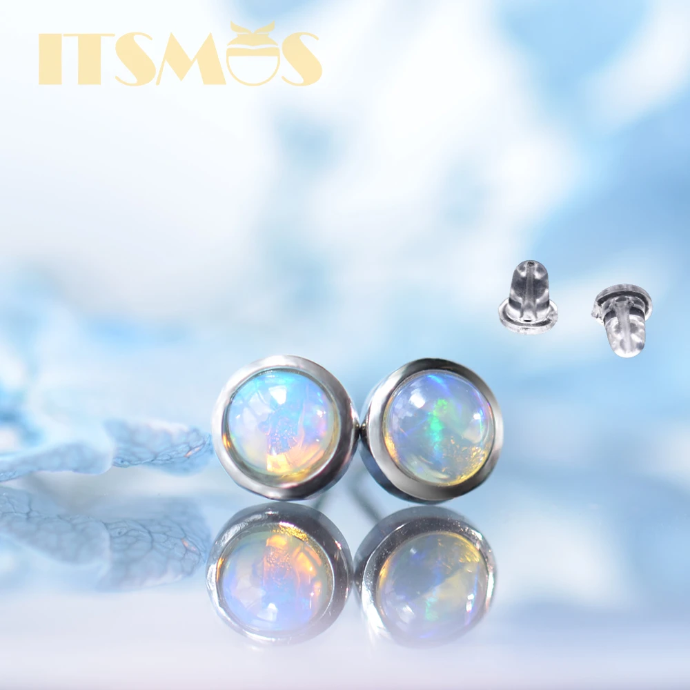 ITSMOS Natural Gemstone Opal 6 - Opal Earrings Dangle 评论和价格