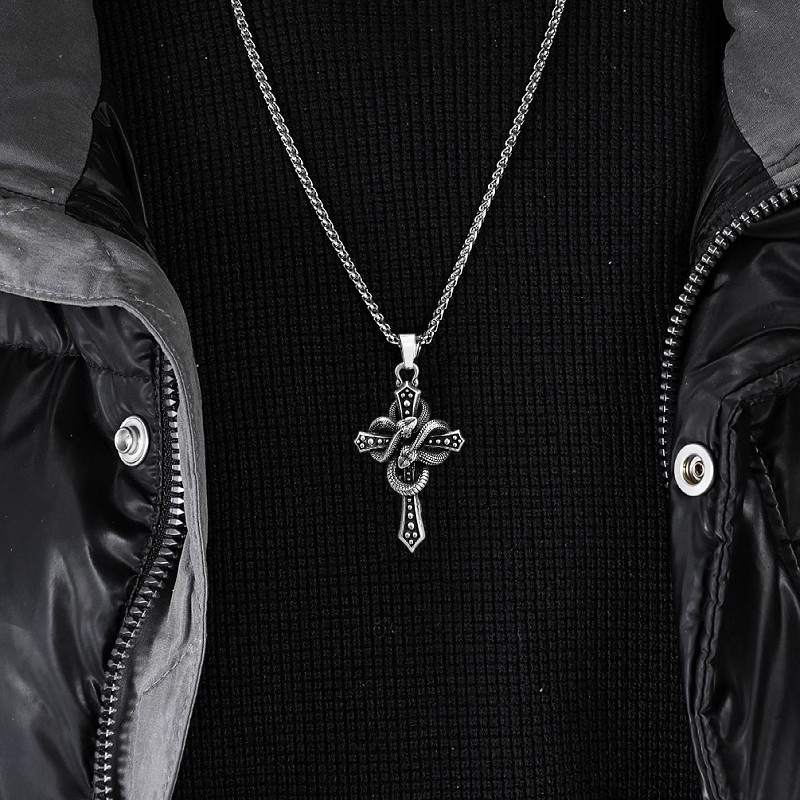 Vintage Two Tone Snake Wrapped - Hip Hop Chain Necklace 评论和价格